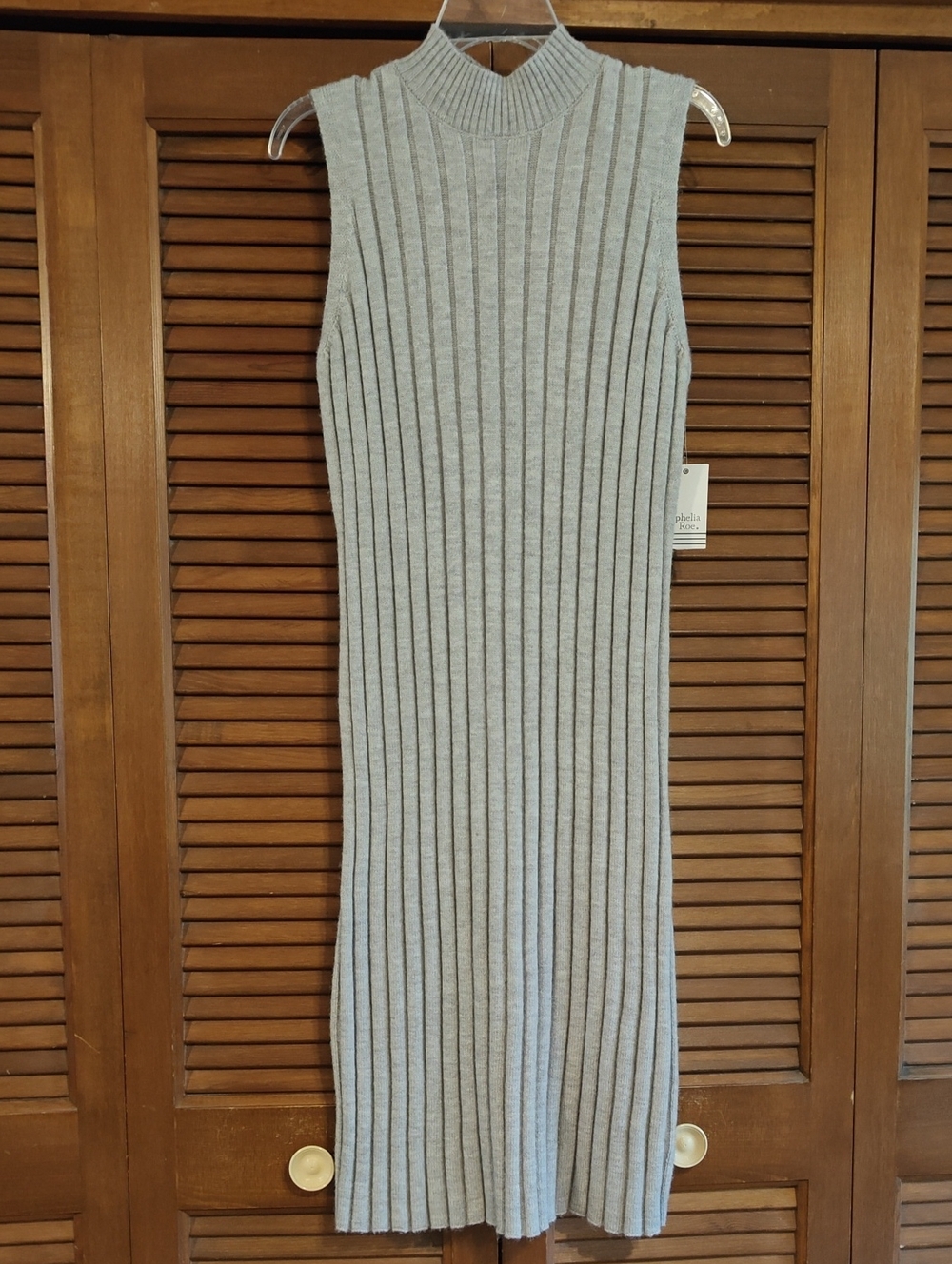 NWT Ophelia Roe Sleeveless Ribbed Knit Turtleneck Dress
